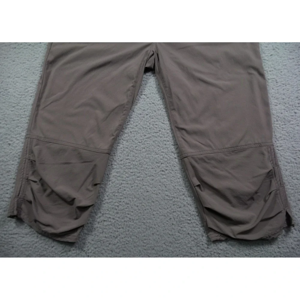 prAna Pants Womens Size 10 Gray Capri Stretch Ripstop Belted Outdoor Yoga‎
